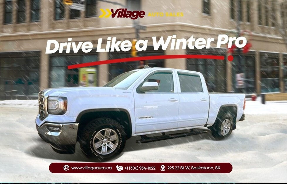 white truck in icy saskatoon