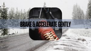 brake and acceerate gently - winter driving in canada